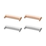 Laptop, Telefoane si Tablete - Wearables si gadgeturi - Wearables - Accesorii wearables - Set 4 adaptoare Kwmobile pentru Fitbit Versa 4, Sense 2, Versa 3, Sense, montare rapida, otel inoxidabil, argintiu - Infinity.ro