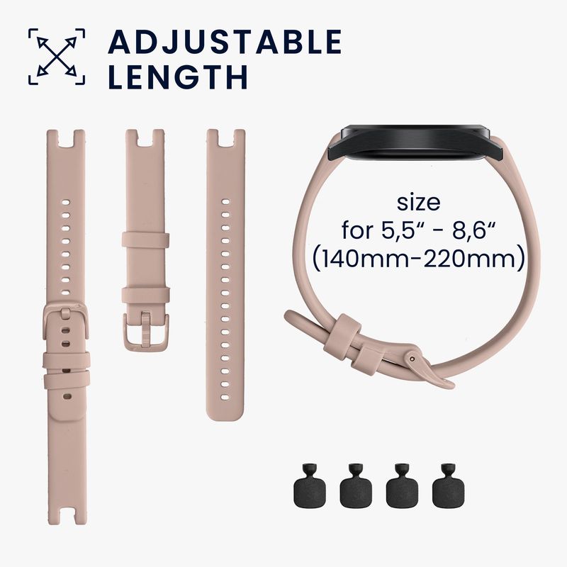 Laptop, Telefoane si Tablete - Wearables si gadgeturi - Wearables - Accesorii wearables - Set 2 curele pentru smartwatch Kwmobile pentru Garmin Lily Sport, curea reglabila, silicon, verde, roz - Infinity.ro