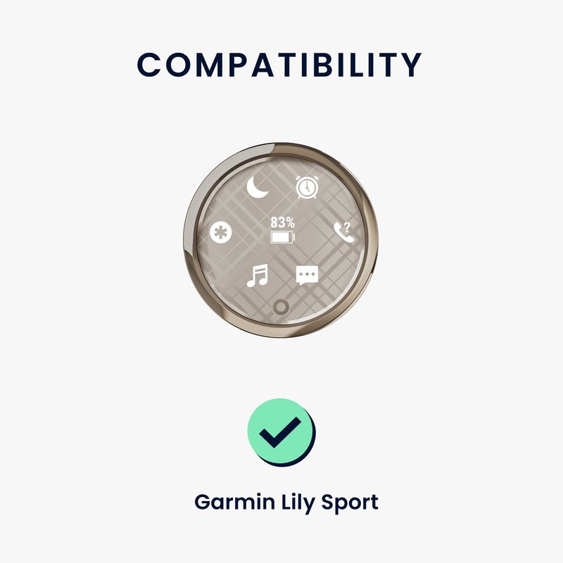 Laptop, Telefoane si Tablete - Wearables si gadgeturi - Wearables - Accesorii wearables - Set 2 curele pentru smartwatch Kwmobile pentru Garmin Lily Sport, curea reglabila, silicon, verde, roz - Infinity.ro