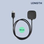 Laptop, Telefoane si Tablete - Wearables si gadgeturi - Wearables - Accesorii wearables - Cablu alimentare Kwmobile pentru Fitbit Versa 4, Sense 2, Versa 3, Sense, incarcare, plastic, negru - Infinity.ro