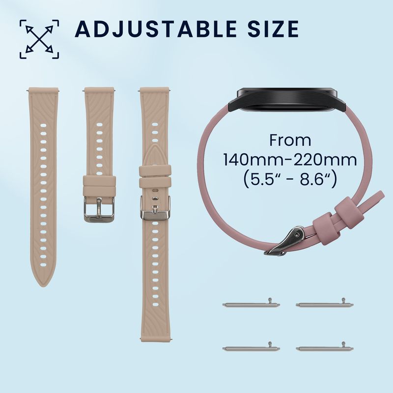 Laptop, Telefoane si Tablete - Wearables si gadgeturi - Wearables - Accesorii wearables - Set 2 curele smartwatch Kwmobile pentru Withings Scanwatch Light 37 mm, Scanwatch 2 38 mm, reglabila, silicon, mov, roz - Infinity.ro