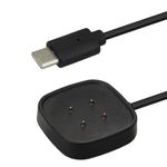 Laptop, Telefoane si Tablete - Wearables si gadgeturi - Wearables - Accesorii wearables - Cablu alimentare Kwmobile pentru Fitbit Versa 4, Sense 2, Versa 3, Sense, incarcare, plastic, negru - Infinity.ro