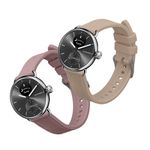Laptop, Telefoane si Tablete - Wearables si gadgeturi - Wearables - Accesorii wearables - Set 2 curele smartwatch Kwmobile pentru Withings Scanwatch Light 37 mm, Scanwatch 2 38 mm, reglabila, silicon, mov, roz - Infinity.ro