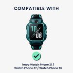 Laptop, Telefoane si Tablete - Wearables si gadgeturi - Wearables - Accesorii wearables - Curea Kwmobile pentru imoo Watch Phone Z1, Watch Phone Z7, Watch Phone Z6, inchidere magnetica, reglabila, nailon, verde - Infinity.ro