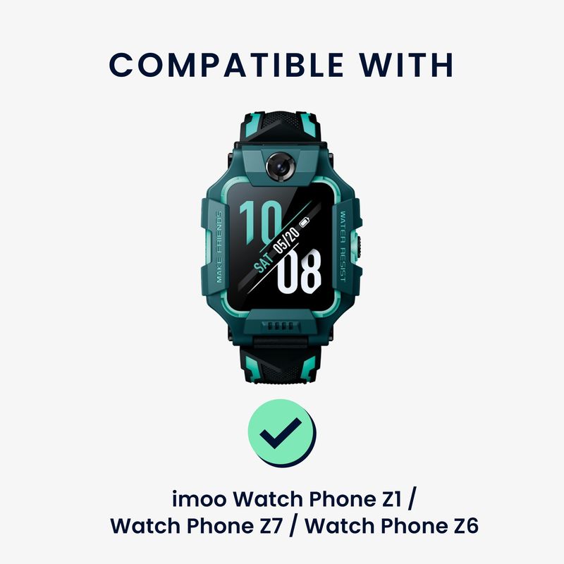 Laptop, Telefoane si Tablete - Wearables si gadgeturi - Wearables - Accesorii wearables - Curea Kwmobile pentru imoo Watch Phone Z1, Watch Phone Z7, Watch Phone Z6, inchidere magnetica, reglabila, nailon, verde - Infinity.ro