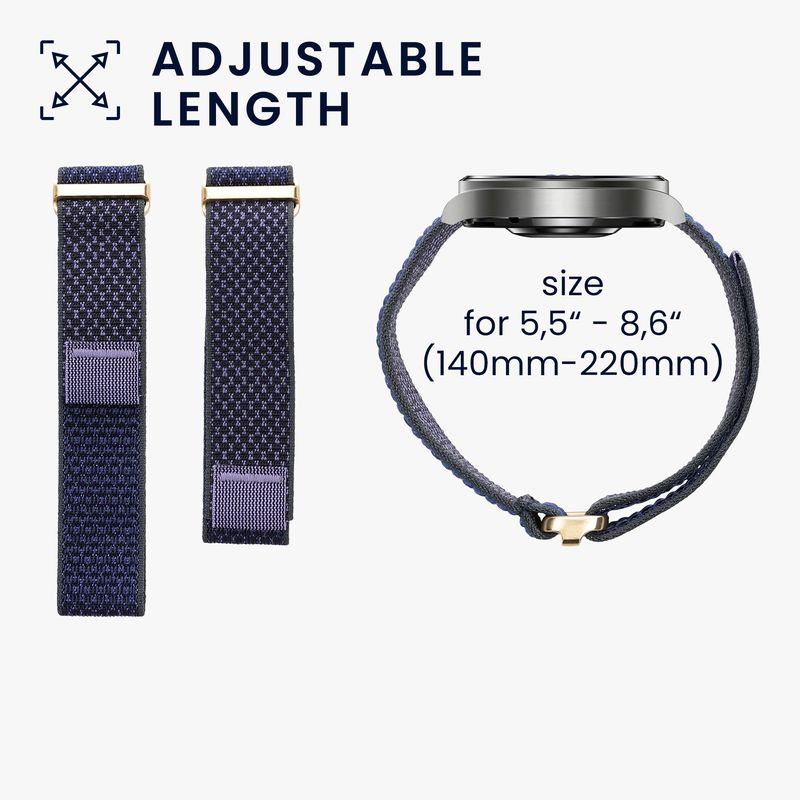 Laptop, Telefoane si Tablete - Wearables si gadgeturi - Wearables - Accesorii wearables - Curea pentru smartwatch Kwmobile pentru Polar Loop, curea reglabila, nailon, albastru - Infinity.ro