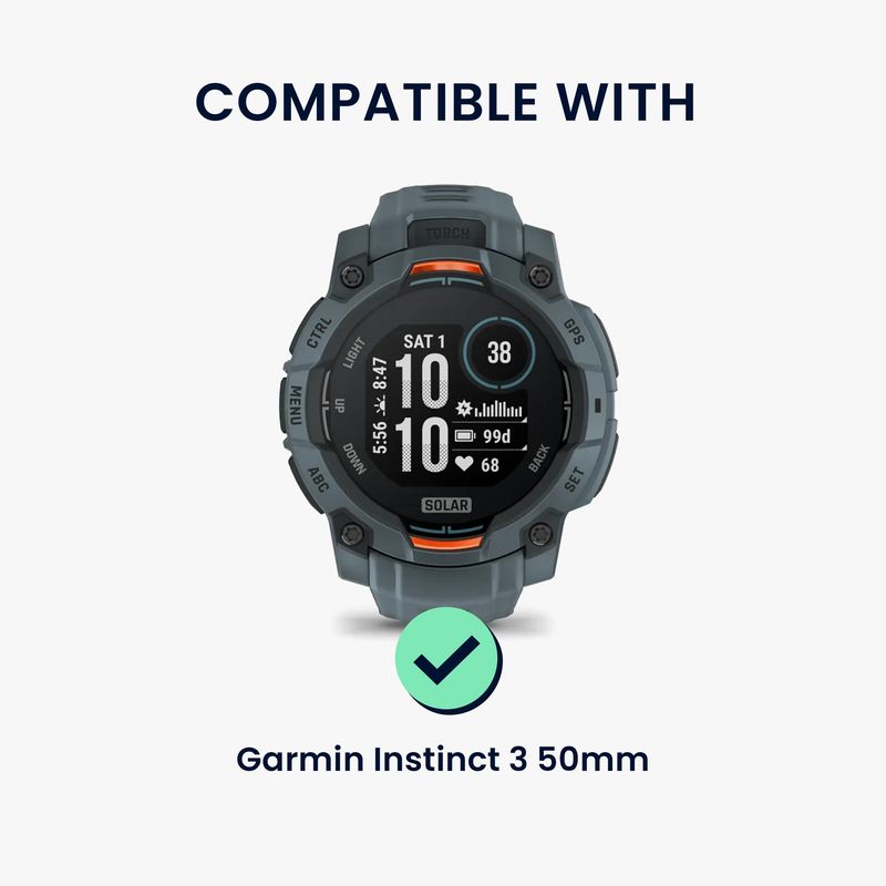 Laptop, Telefoane si Tablete - Wearables si gadgeturi - Wearables - Accesorii wearables - Husa smartwatch Kwmobile pentru Garmin Instinct 3 50 mm, protectie la socuri, TPU, negru - Infinity.ro