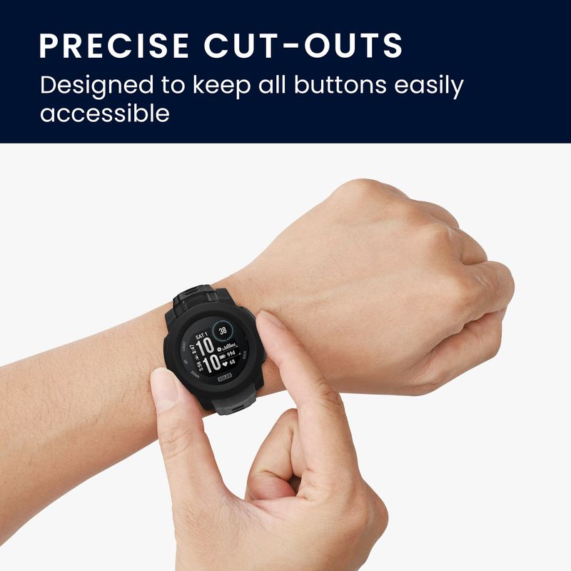 Laptop, Telefoane si Tablete - Wearables si gadgeturi - Wearables - Accesorii wearables - Husa smartwatch Kwmobile pentru Garmin Instinct 3 50 mm, protectie la socuri, TPU, negru - Infinity.ro