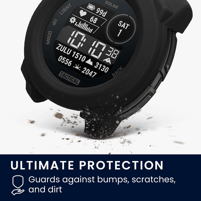 Laptop, Telefoane si Tablete - Wearables si gadgeturi - Wearables - Accesorii wearables - Husa smartwatch Kwmobile pentru Garmin Instinct 3 50 mm, protectie la socuri, TPU, negru - Infinity.ro