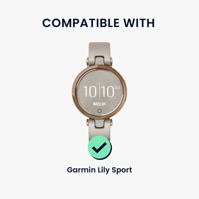 Laptop, Telefoane si Tablete - Wearables si gadgeturi - Wearables - Accesorii wearables - Curea pentru smartwatch Kwmobile pentru Garmin Lily Sport, curea reglabila, piele naturala, maro - Infinity.ro