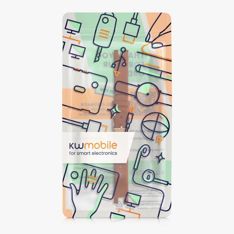Laptop, Telefoane si Tablete - Wearables si gadgeturi - Wearables - Accesorii wearables - Curea pentru smartwatch Kwmobile pentru Garmin Lily Sport, curea reglabila, piele naturala, maro - Infinity.ro