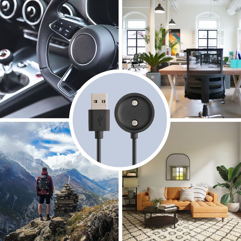 Laptop, Telefoane si Tablete - Wearables si gadgeturi - Wearables - Accesorii wearables - Cablu alimentare Kwmobile pentru Suunto Vertical, Race S, Ocean, incarcare, plastic, negru - Infinity.ro