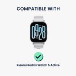 Laptop, Telefoane si Tablete - Wearables si gadgeturi - Wearables - Accesorii wearables - Husa smartwatch Kwmobile pentru Xiaomi Redmi Watch 5 Active, protectie la socuri, TPU, alb - Infinity.ro