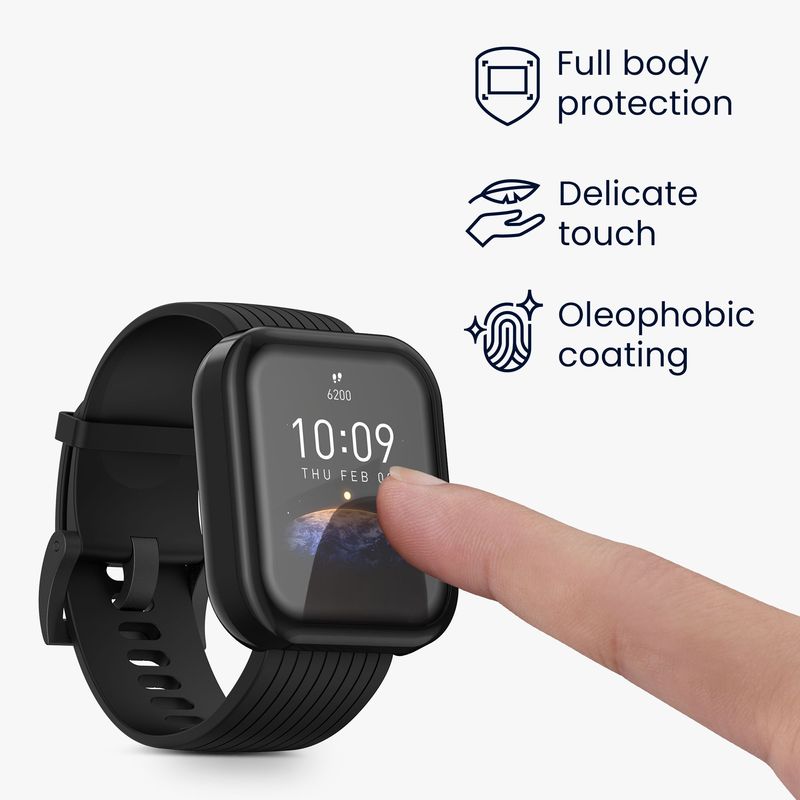 Laptop, Telefoane si Tablete - Wearables si gadgeturi - Wearables - Accesorii wearables - Set 2 huse smartwatch Kwmobile pentru Amazfit Bip 3, Bip 3 Pro, antizgarieturi, flexibil, silicon, negru, argintiu - Infinity.ro