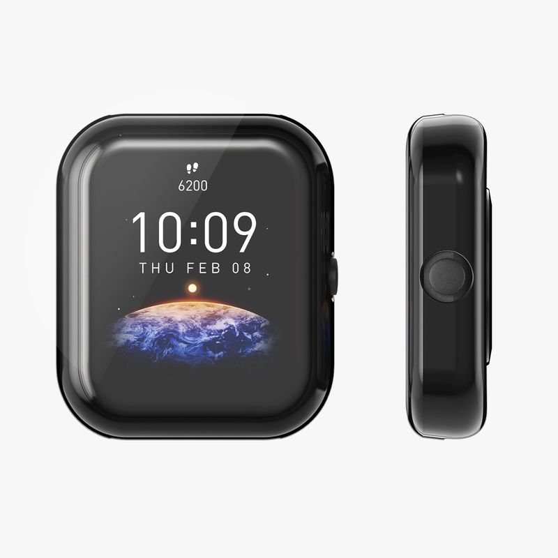 Laptop, Telefoane si Tablete - Wearables si gadgeturi - Wearables - Accesorii wearables - Set 2 huse smartwatch Kwmobile pentru Amazfit Bip 3, Bip 3 Pro, antizgarieturi, flexibil, silicon, negru, argintiu - Infinity.ro