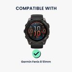 Laptop, Telefoane si Tablete - Wearables si gadgeturi - Wearables - Accesorii wearables - Husa smartwatch Kwmobile pentru Garmin Fenix 8 51 mm, protectie la socuri, TPU, negru - Infinity.ro