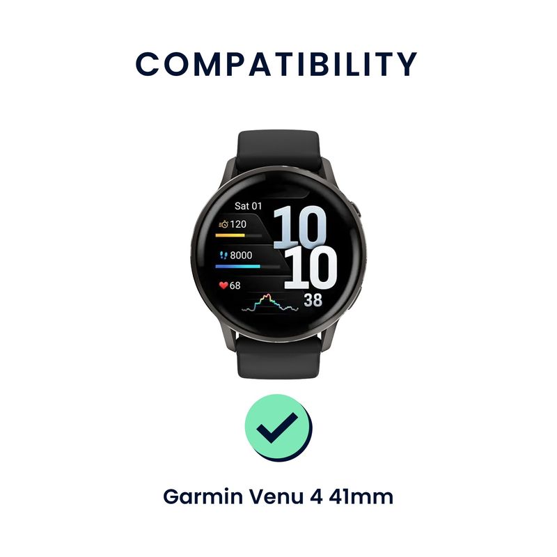 Laptop, Telefoane si Tablete - Wearables si gadgeturi - Wearables - Accesorii wearables - Set 2 curele pentru smartwatch Kwmobile pentru Garmin Venu 4 41 mm, curea reglabila, silicon, negru, gri - Infinity.ro