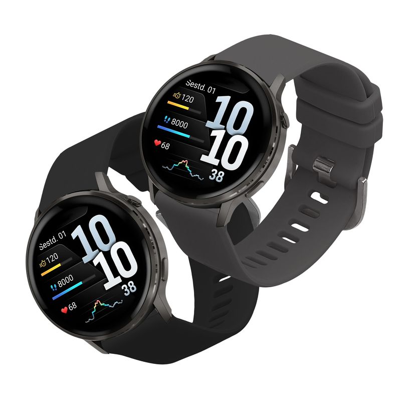 Laptop, Telefoane si Tablete - Wearables si gadgeturi - Wearables - Accesorii wearables - Set 2 curele pentru smartwatch Kwmobile pentru Garmin Venu 4 41 mm, curea reglabila, silicon, negru, gri - Infinity.ro