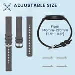 Laptop, Telefoane si Tablete - Wearables si gadgeturi - Wearables - Accesorii wearables - Set 2 curele pentru smartwatch Kwmobile pentru Garmin Venu 4 41 mm, curea reglabila, silicon, negru, gri - Infinity.ro