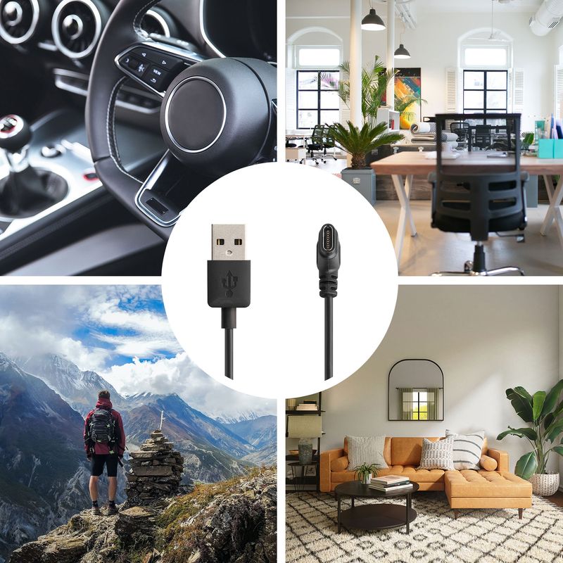 Laptop, Telefoane si Tablete - Wearables si gadgeturi - Wearables - Accesorii wearables - Cablu alimentare Kwmobile pentru Amazfit Falcon, incarcare, plastic, negru - Infinity.ro