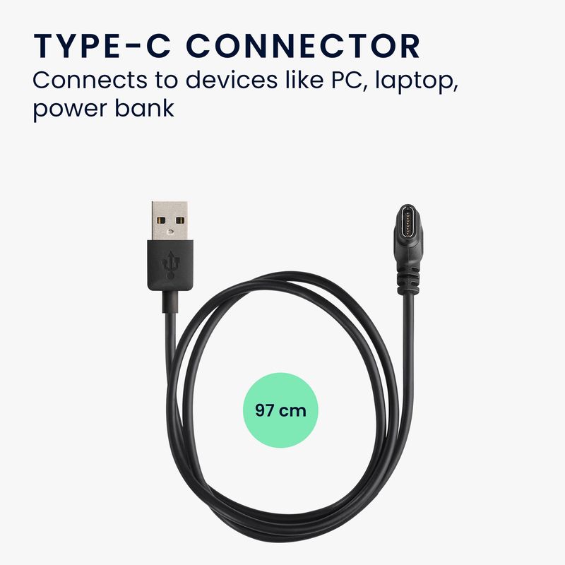 Laptop, Telefoane si Tablete - Wearables si gadgeturi - Wearables - Accesorii wearables - Cablu alimentare Kwmobile pentru Amazfit Falcon, incarcare, plastic, negru - Infinity.ro