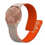 Laptop, Telefoane si Tablete - Wearables si gadgeturi - Wearables - Accesorii wearables - Curea Kwmobile pentru Garmin vivomove 3S, vivoactive 4S, inchidere magnetica, protectie la apa, silicon, bej, portocaliu - Infinity.ro