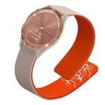 Laptop, Telefoane si Tablete - Wearables si gadgeturi - Wearables - Accesorii wearables - Curea Kwmobile pentru Garmin vivomove 3S, vivoactive 4S, inchidere magnetica, protectie la apa, silicon, bej, portocaliu - Infinity.ro