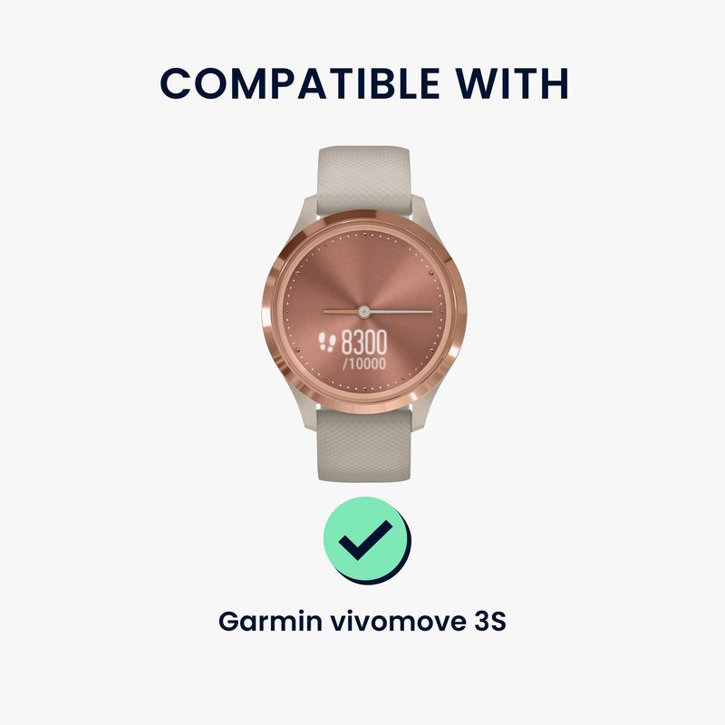 Laptop, Telefoane si Tablete - Wearables si gadgeturi - Wearables - Accesorii wearables - Curea Kwmobile pentru Garmin vivomove 3S, vivoactive 4S, inchidere magnetica, protectie la apa, silicon, bej, portocaliu - Infinity.ro