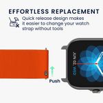 Laptop, Telefoane si Tablete - Wearables si gadgeturi - Wearables - Accesorii wearables - Curea pentru smartwatch Kwmobile pentru Amazfit GTS, GTS 2, GTS 2e, GTS 3, inchidere magnetica, silicon, bej, portocaliu - Infinity.ro