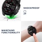 Laptop, Telefoane si Tablete - Wearables si gadgeturi - Wearables - Accesorii wearables - Husa smartwatch Kwmobile pentru Garmin Fenix 7S, Fenix 7S Solar, antisoc, antizgarieturi, silicon, negru, argintiu - Infinity.ro