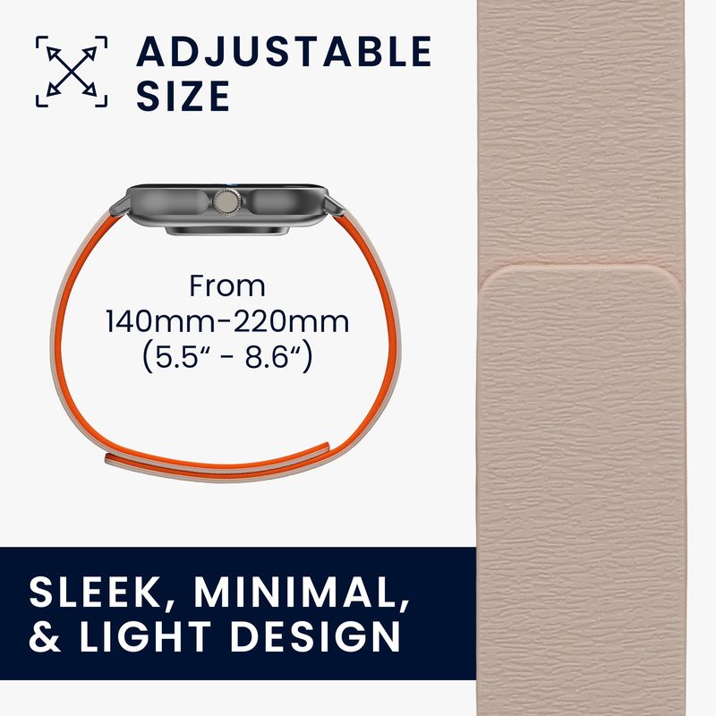 Laptop, Telefoane si Tablete - Wearables si gadgeturi - Wearables - Accesorii wearables - Curea pentru smartwatch Kwmobile pentru Amazfit GTS, GTS 2, GTS 2e, GTS 3, inchidere magnetica, silicon, bej, portocaliu - Infinity.ro