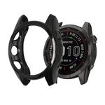 Laptop, Telefoane si Tablete - Wearables si gadgeturi - Wearables - Accesorii wearables - Husa smartwatch Kwmobile pentru Garmin Fenix 7S, Fenix 7S Solar, antisoc, antizgarieturi, silicon, negru, argintiu - Infinity.ro