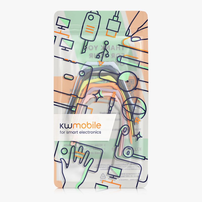 Laptop, Telefoane si Tablete - Wearables si gadgeturi - Wearables - Accesorii wearables - Set 8 curele pentru smartwatch Kwmobile pentru Samsung Galaxy Fit 2, curea reglabila, silicon, multicolor - Infinity.ro
