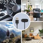 Laptop, Telefoane si Tablete - Wearables si gadgeturi - Wearables - Accesorii wearables - Cablu alimentare Kwmobile pentru Amazfit GTR Mini, GTS 4 Mini, GTS 2 Mini, Active Edge, incarcare, plastic, negru - Infinity.ro