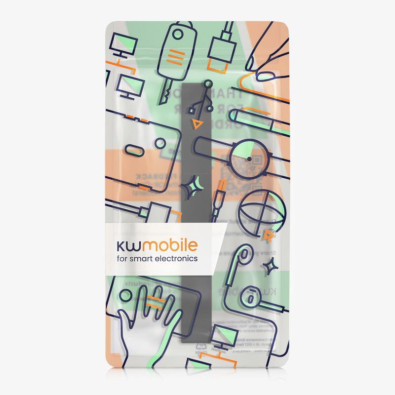 Laptop, Telefoane si Tablete - Wearables si gadgeturi - Wearables - Accesorii wearables - Curea smartwatch Kwmobile pentru Garmin vivomove 3S, vivoactive 4S, inchidere magnetica, silicon, negru, portocaliu - Infinity.ro