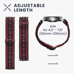 Laptop, Telefoane si Tablete - Wearables si gadgeturi - Wearables - Accesorii wearables - Curea pentru smartwatch Kwmobile pentru Samsung Galaxy Fit 3, curea reglabila, nailon, portocaliu, rosu - Infinity.ro