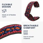 Laptop, Telefoane si Tablete - Wearables si gadgeturi - Wearables - Accesorii wearables - Curea pentru smartwatch Kwmobile pentru Samsung Galaxy Fit 3, curea reglabila, nailon, portocaliu, rosu - Infinity.ro