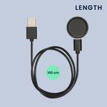 Laptop, Telefoane si Tablete - Wearables si gadgeturi - Wearables - Accesorii wearables - Cablu alimentare Kwmobile pentru Amazfit Bip 6, Active 2 (A2437), Active 2 Square (A2434), incarcare, plastic, negru - Infinity.ro