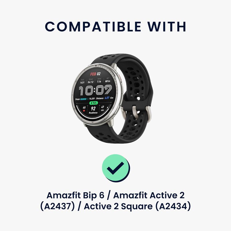 Laptop, Telefoane si Tablete - Wearables si gadgeturi - Wearables - Accesorii wearables - Cablu alimentare Kwmobile pentru Amazfit Bip 6, Active 2 (A2437), Active 2 Square (A2434), incarcare, plastic, negru - Infinity.ro