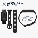 Laptop, Telefoane si Tablete - Wearables si gadgeturi - Wearables - Accesorii wearables - Curea pentru smartwatch Kwmobile pentru Samsung Galaxy Fit 3, curea reglabila, silicon, negru - Infinity.ro
