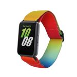 Laptop, Telefoane si Tablete - Wearables si gadgeturi - Wearables - Accesorii wearables - Curea pentru smartwatch Kwmobile pentru Samsung Galaxy Fit 3, curea reglabila, nailon, albastru, portocaliu - Infinity.ro