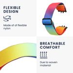 Laptop, Telefoane si Tablete - Wearables si gadgeturi - Wearables - Accesorii wearables - Curea pentru smartwatch Kwmobile pentru Samsung Galaxy Fit 3, curea reglabila, nailon, albastru, portocaliu - Infinity.ro