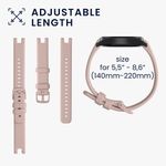 Laptop, Telefoane si Tablete - Wearables si gadgeturi - Wearables - Accesorii wearables - Set 2 curele pentru smartwatch Kwmobile pentru Garmin Lily Sport, curea reglabila, silicon, gri, roz - Infinity.ro