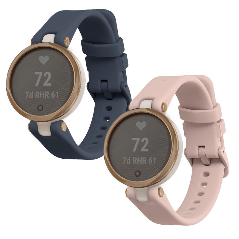 Laptop, Telefoane si Tablete - Wearables si gadgeturi - Wearables - Accesorii wearables - Set 2 curele pentru smartwatch Kwmobile pentru Garmin Lily Sport, curea reglabila, silicon, gri, roz - Infinity.ro