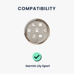 Laptop, Telefoane si Tablete - Wearables si gadgeturi - Wearables - Accesorii wearables - Set 2 curele pentru smartwatch Kwmobile pentru Garmin Lily Sport, curea reglabila, silicon, gri, roz - Infinity.ro
