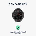 Laptop, Telefoane si Tablete - Wearables si gadgeturi - Wearables - Accesorii wearables - Curea pentru smartwatch Kwmobile pentru Amazfit T-Rex, T-Rex Pro, curea reglabila, nailon, negru - Infinity.ro