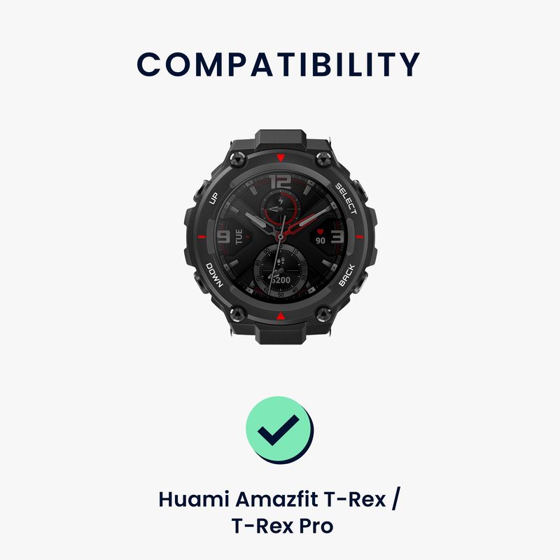 Laptop, Telefoane si Tablete - Wearables si gadgeturi - Wearables - Accesorii wearables - Curea pentru smartwatch Kwmobile pentru Amazfit T-Rex, T-Rex Pro, curea reglabila, nailon, negru - Infinity.ro
