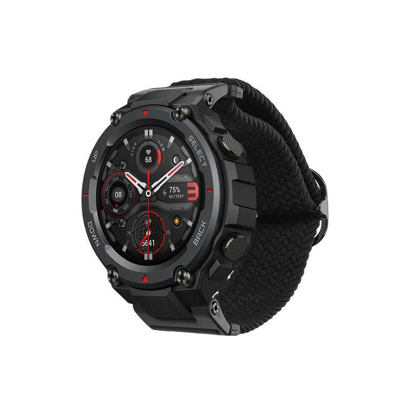 Laptop, Telefoane si Tablete - Wearables si gadgeturi - Wearables - Accesorii wearables - Curea pentru smartwatch Kwmobile pentru Amazfit T-Rex, T-Rex Pro, curea reglabila, nailon, negru - Infinity.ro