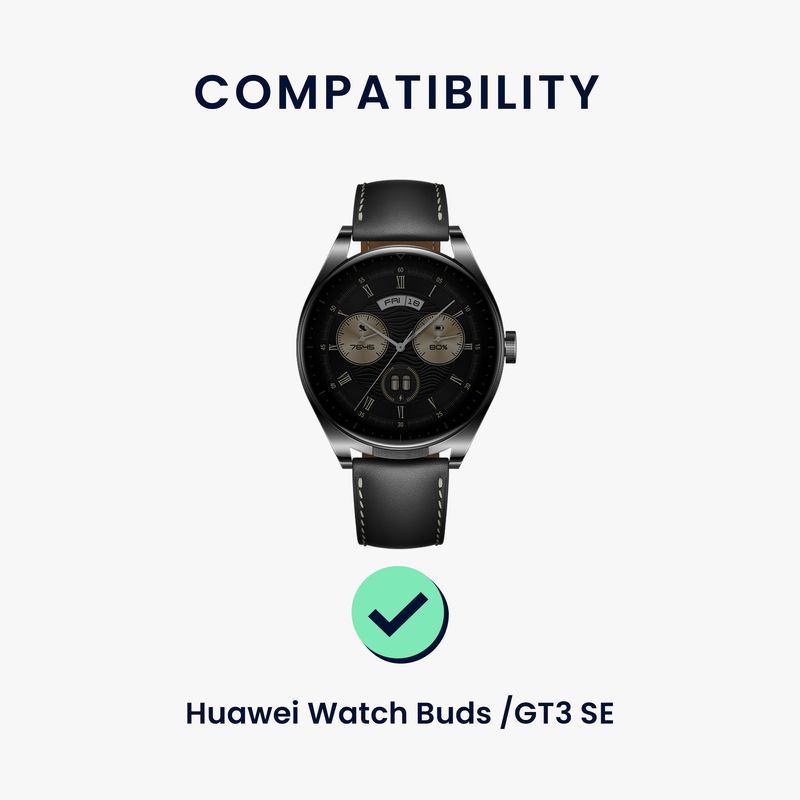 Laptop, Telefoane si Tablete - Wearables si gadgeturi - Wearables - Accesorii wearables - Set 2 curele smartwatch Kwmobile pentru Huawei Watch Buds, Watch GT 3 SE, reglabila, antizgarieturi, silicon, multicolor - Infinity.ro
