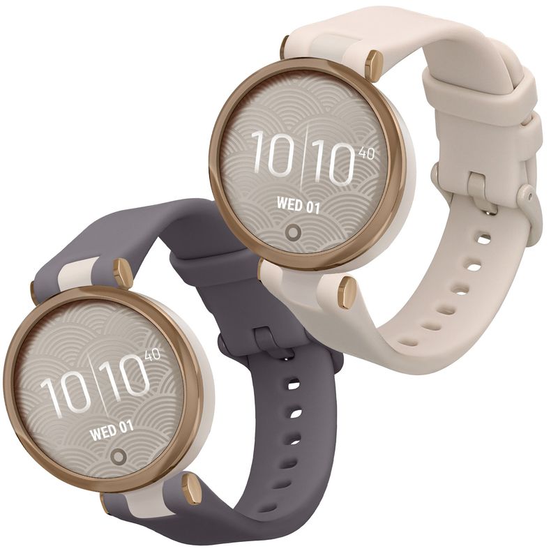 Laptop, Telefoane si Tablete - Wearables si gadgeturi - Wearables - Accesorii wearables - Set 2 curele pentru smartwatch Kwmobile pentru Garmin Lily Sport, curea reglabila, silicon, mov, bej - Infinity.ro